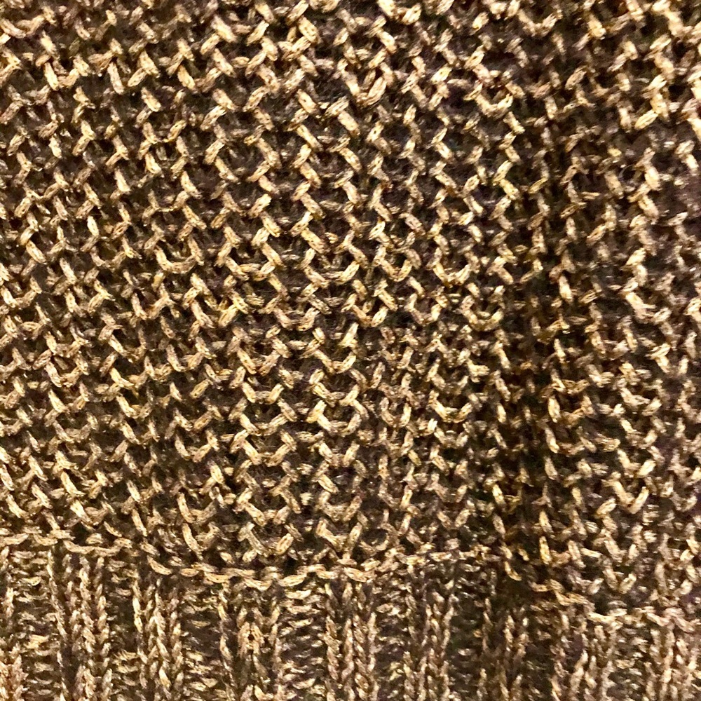 Eileen Fisher Gold Metallic and Black Sweater - Picture 7 of 9
